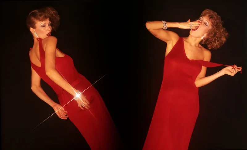 French Elle Calendar - Lady In Red - 1975