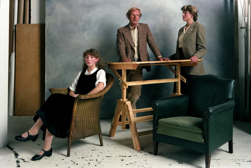 Colin Millward with Daughters - London 1978