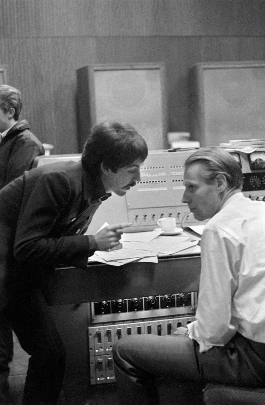 Paul McCartney and George Martin - 1966