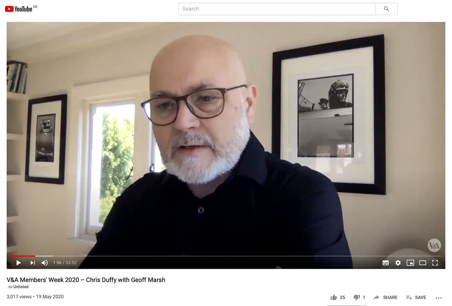 MAY 2020 - Chris Duffy Talks With Geoff Marsh of the V&A on Duffy and His Legacy - VIMEO PIC 01